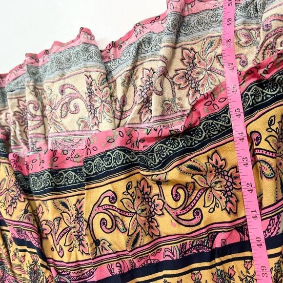 Maurices Midi Dress Womens 1X Multicolor Rayon Sleeveless Paisley High Low New - Picture 7 of 14